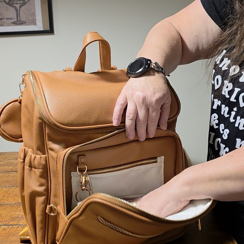 Tan Leather Backpack - Picture 5 of 10